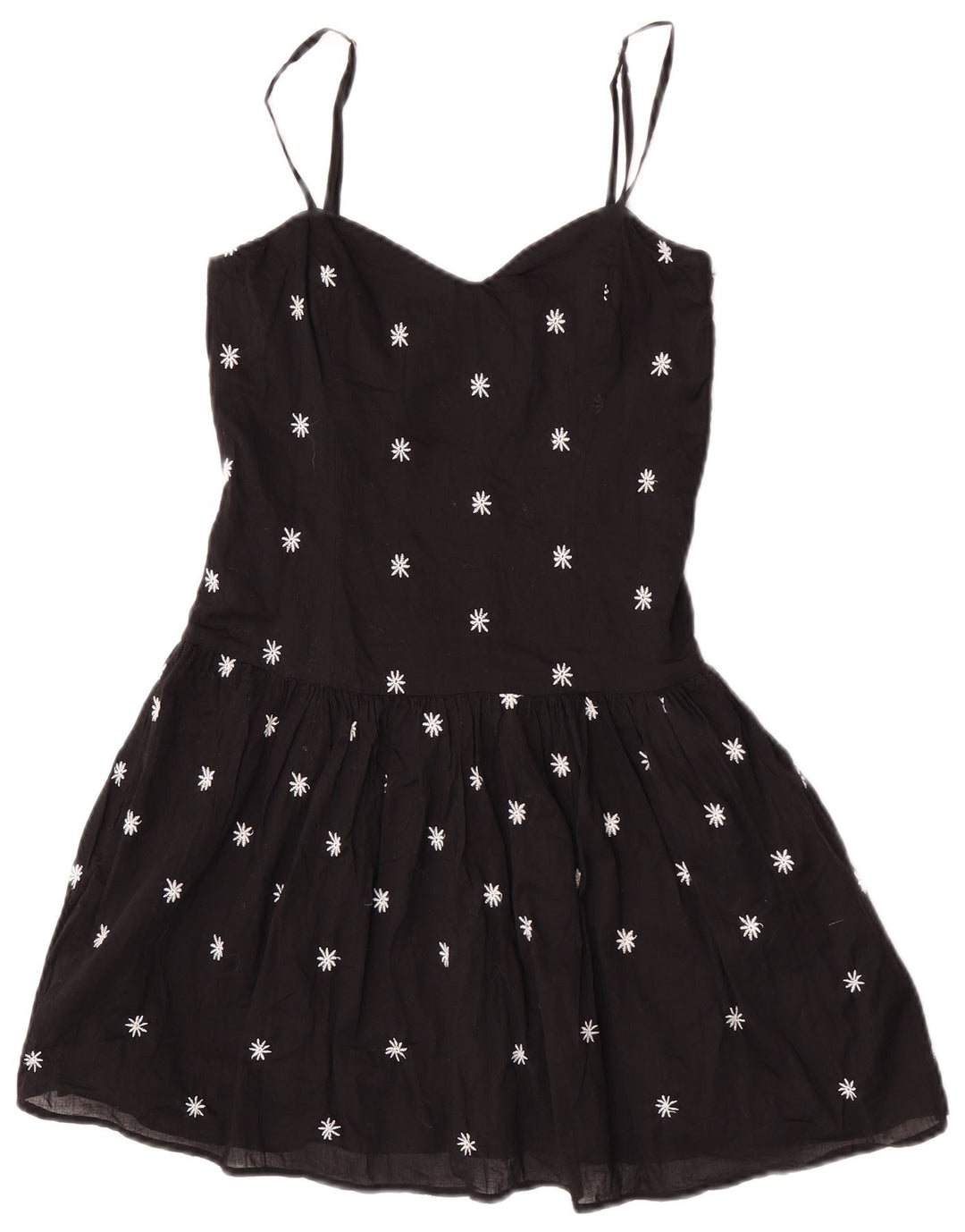 Zara Womens Sundress UK 8 Small Black Floral