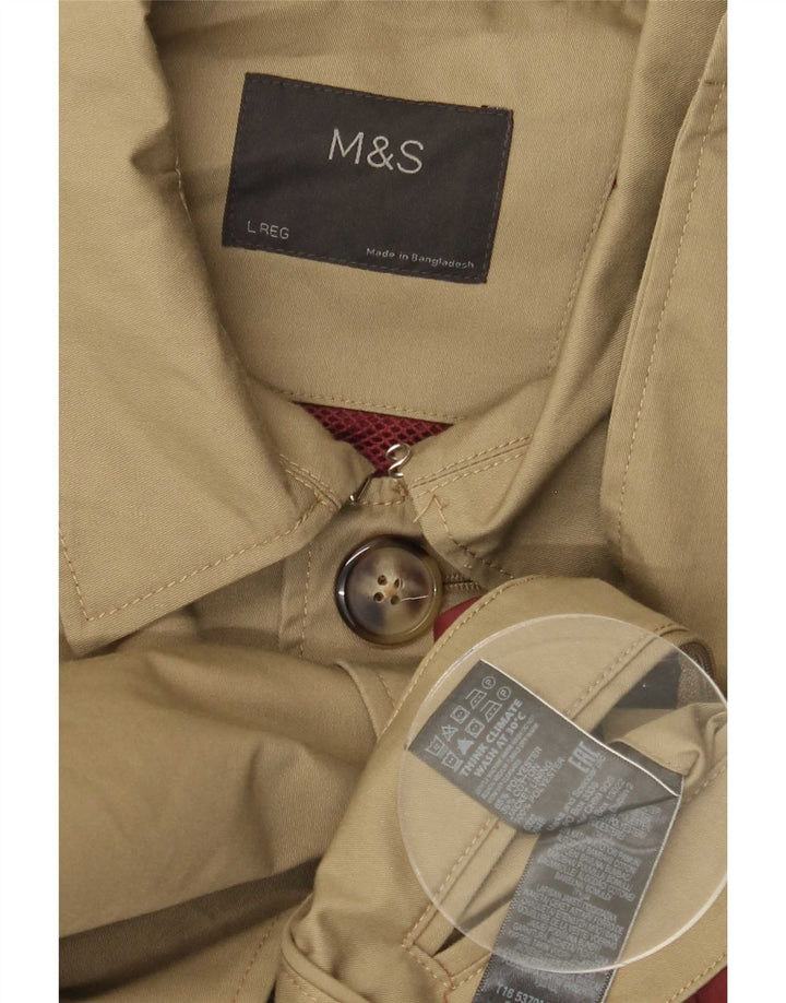 Marks & Spencer Abrigo para hombre UK 40 Grande Poliéster caqui
