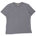 Cos Mens Regular T-Shirt Top Large Blue Flecked Cotton