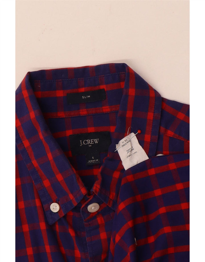 J. Crew Mens Slim Shirt Small Blue Check Cotton