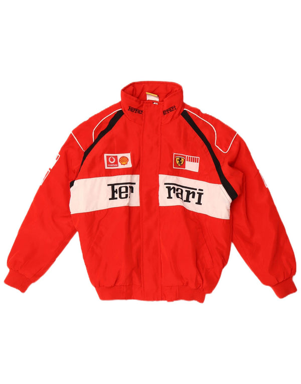 Ferrari Boys Graphic Bomber Jacket 11-12 Years 2XL Red Colourblock