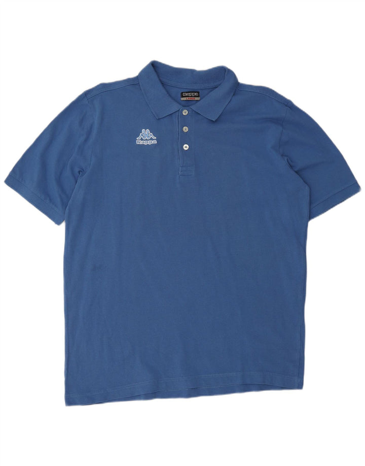 KAPPA Mens Polo Shirt Large Blue Cotton