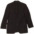 Giacca blazer vintage da donna a 2 bottoni US 40 grande lana vergine nera