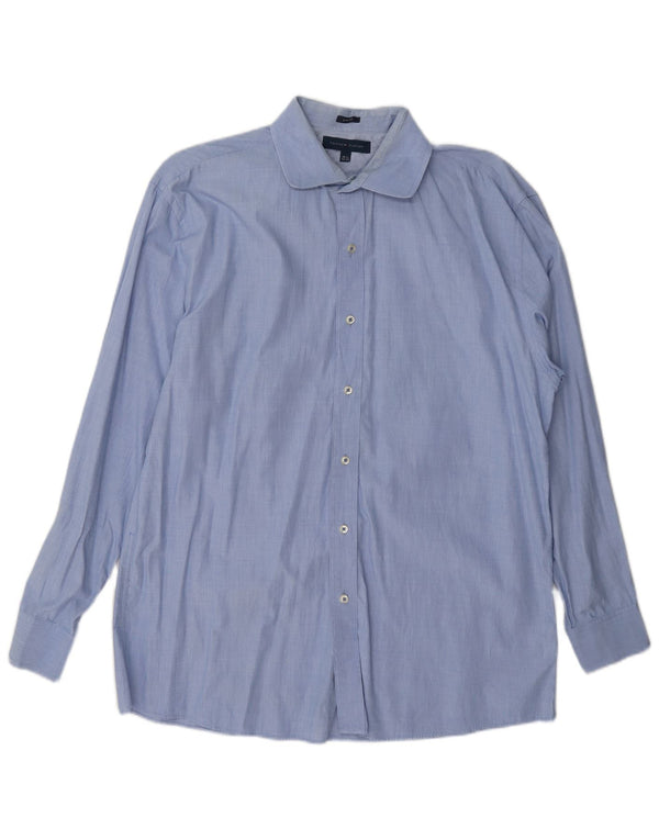 Tommy Hilfiger Ανδρικό πουκάμισο Slim Fit Size 16 1/2 Large Blue Cotton
