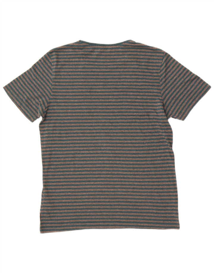 Jack & Jones herre T-shirt top mellem grå stribet bomuld