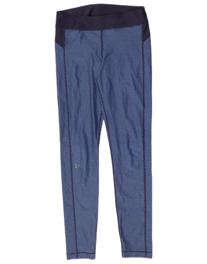 Under Armour Womens Leggings Medium  Blue Geometric Polyester