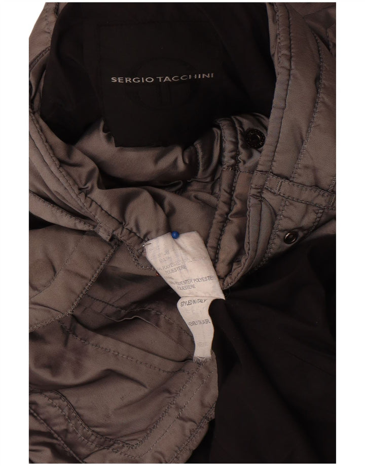 Sergio Tacchini Womens Military Jacket UK 8 Small Grey Nylon