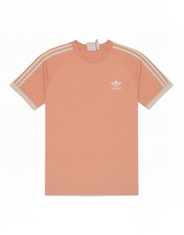 T-shirt da uomo Adidas Top Small in cotone color block rosa