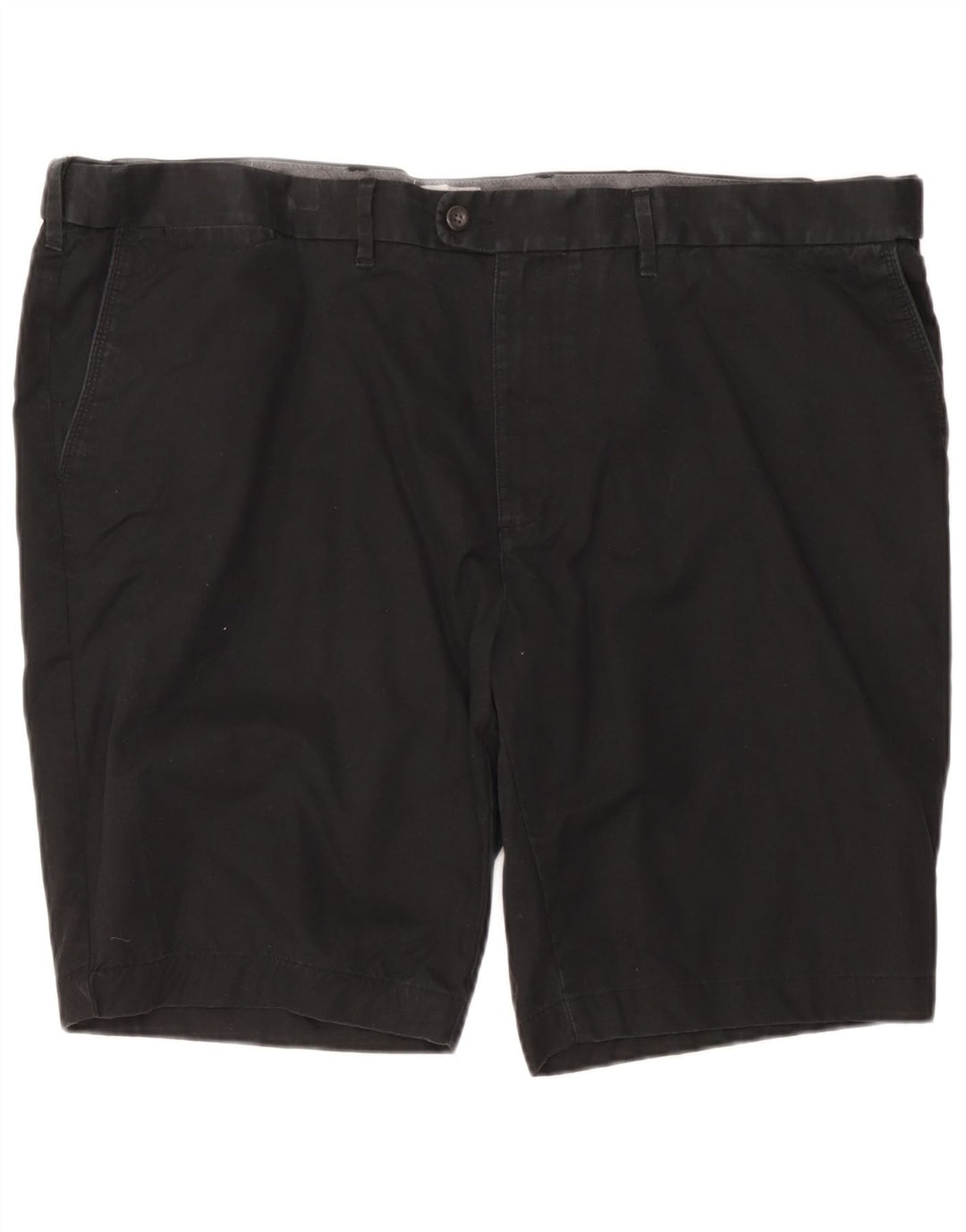 Marks & Spencer Mens Regular Fit Chino Shorts W48 4XL Black Cotton