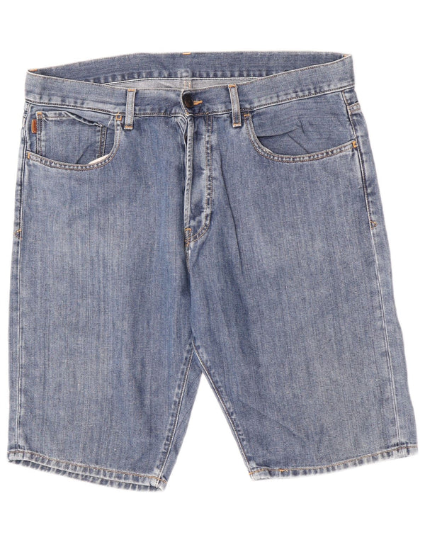 Lacoste Mens Denim Shorts Size 44 Large W34  Blue Cotton
