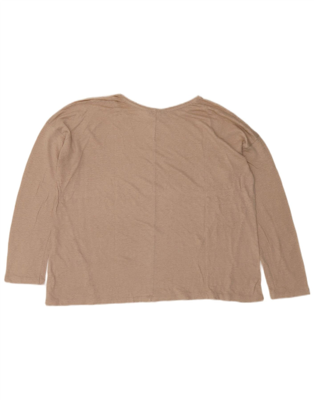 Massimo Dutti Womens Top Long Sleeve UK 18 XL Beige Flecked