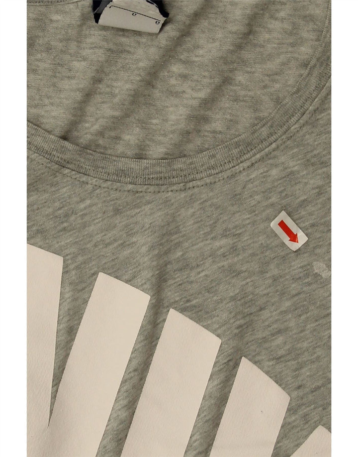 Nike Womens Oversized Graphic T-Shirt Top UK 16 Large Grey Flecked