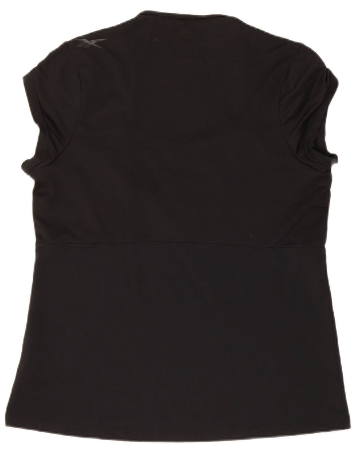 Reebok Womens T-Shirt Top UK 18 XL Black Polyester