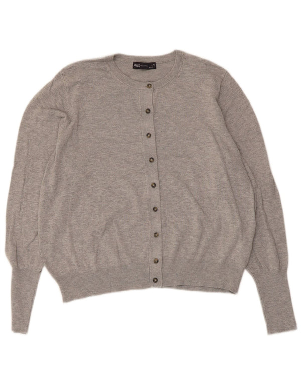 Marks & Spencer Krótki sweter damski UK 20 2XL Szara wiskoza