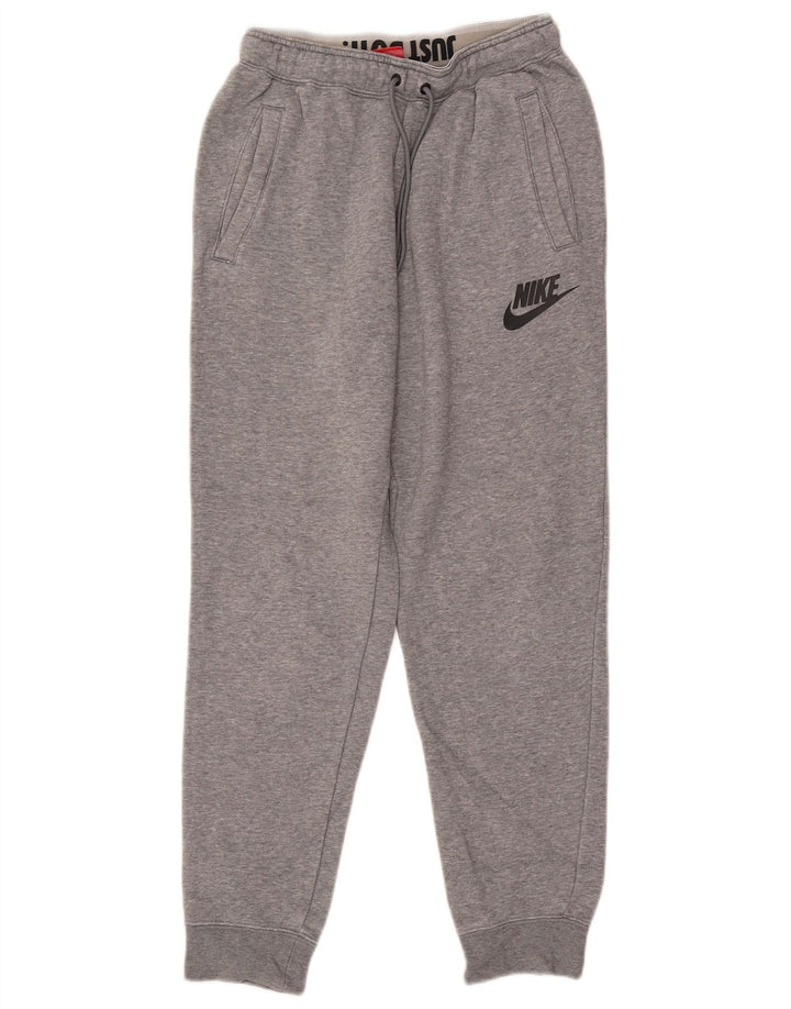 Nike Mens Tracksuit Trousers Joggers Small Grey Cotton