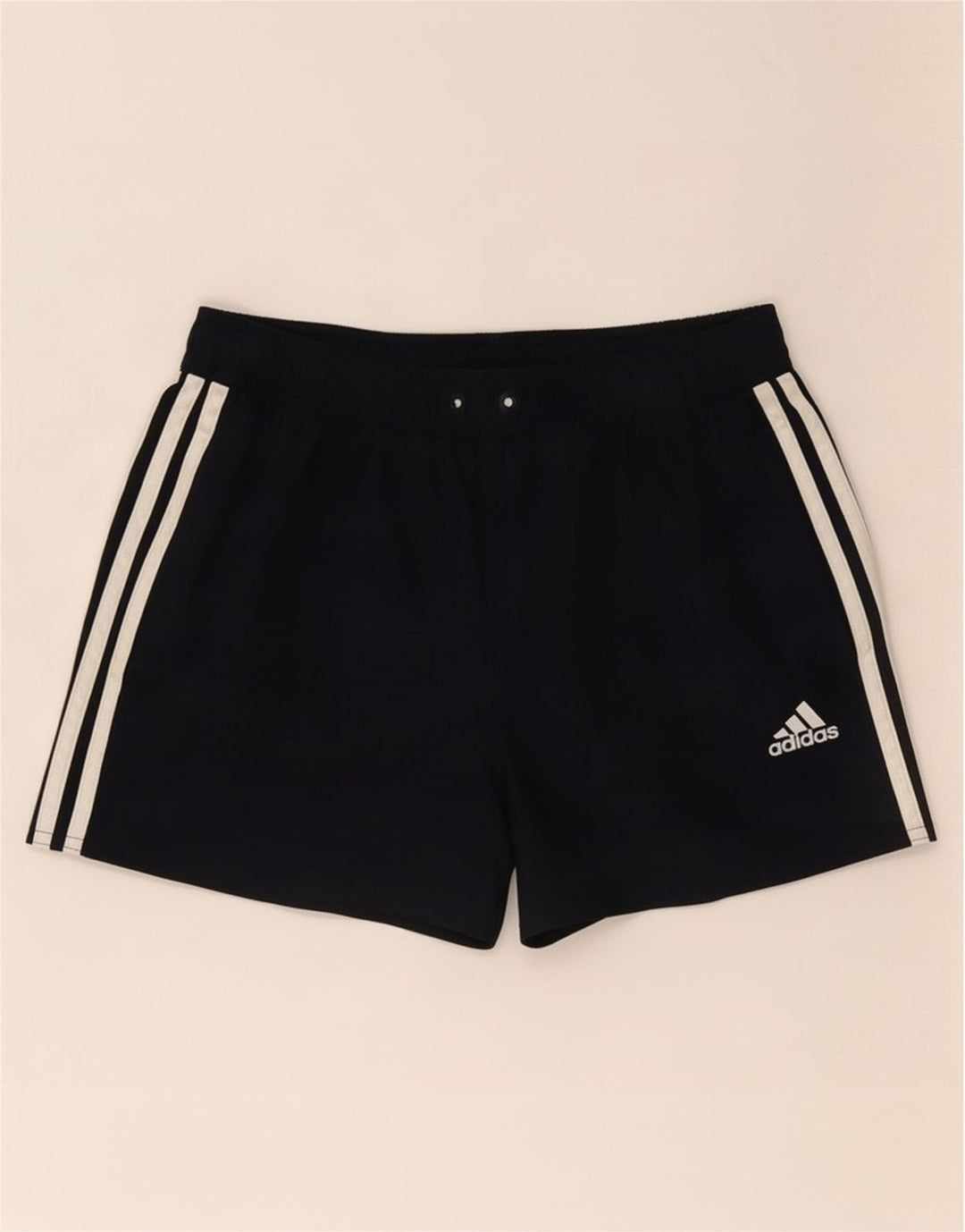 Мужские спортивные шорты Adidas среднего размера из полиэстера черного цвета