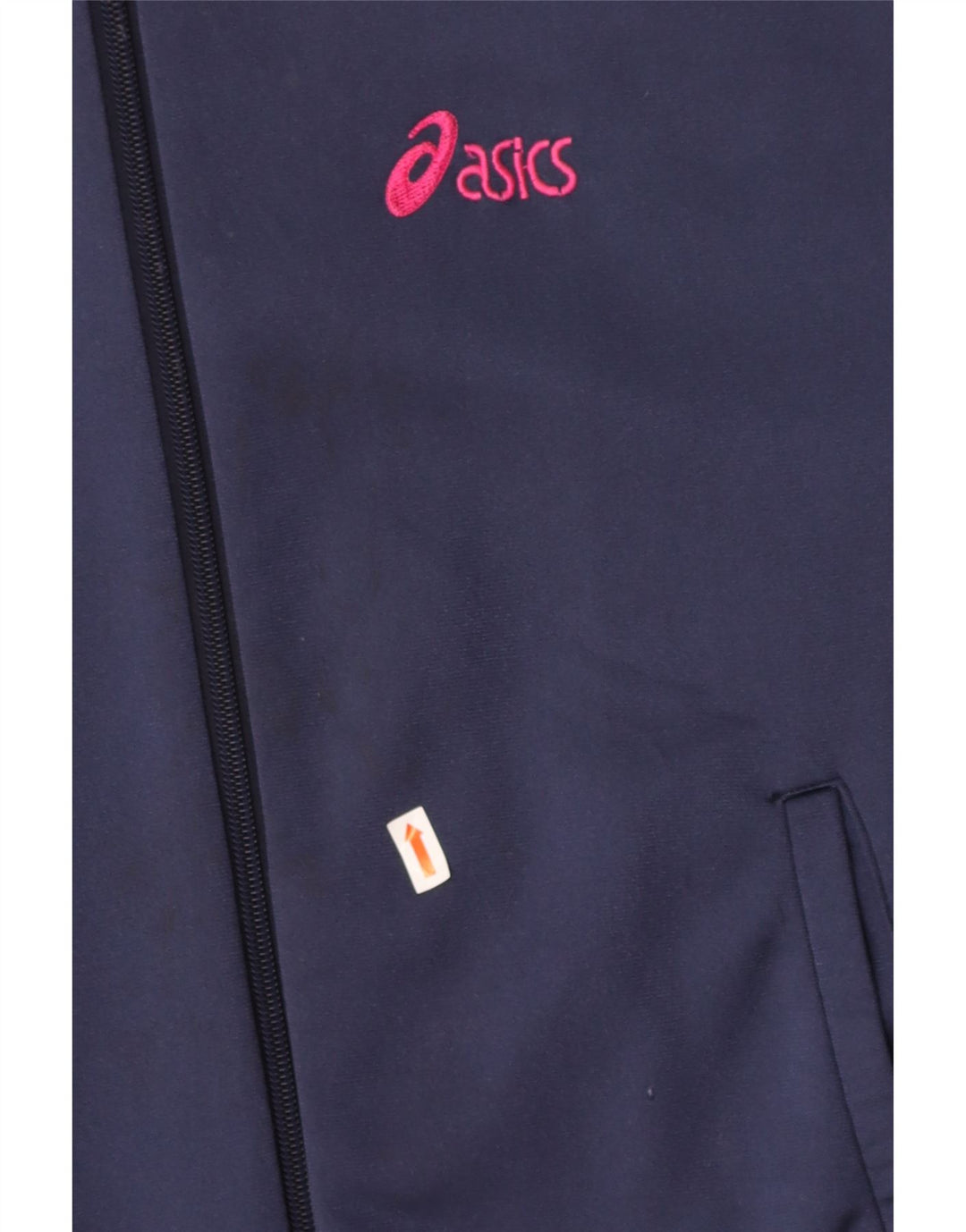ASICS Womens Tracksuit Top Jacket IT 48 XL Navy Blue Polyamide