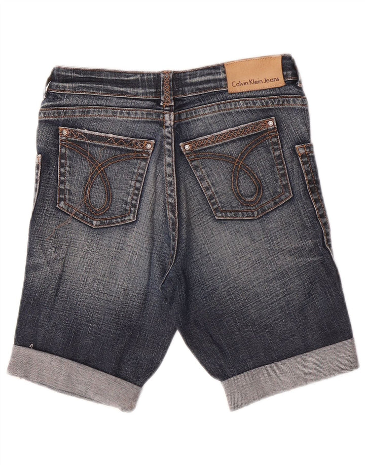 Calvin Klein Womens Denim Shorts W26 Small Navy Blue