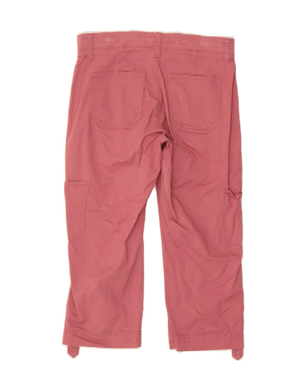 LEE Womens Mid Rise Relaxed Fit Capri Trousers US 4 Small W30 L20 Pink