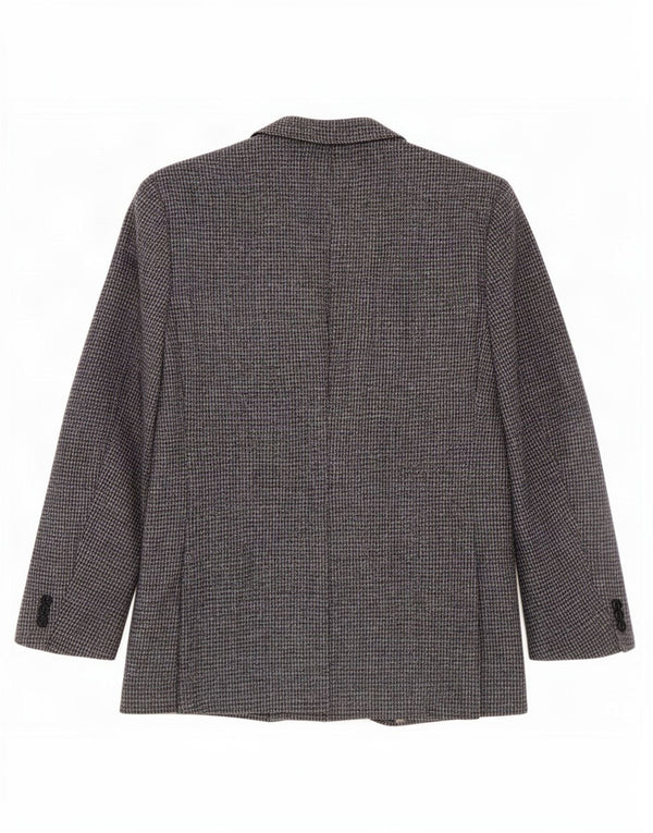 Harris Tweed Mens Regular Fit Blazer Jacket Size 44 Large Blue Houndstooth