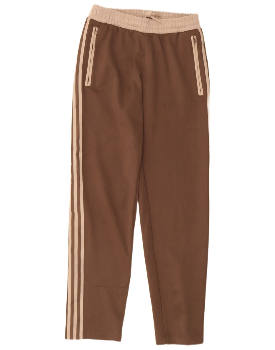 Adidas Mens Tracksuit Trousers Small  Brown Colourblock Polyester