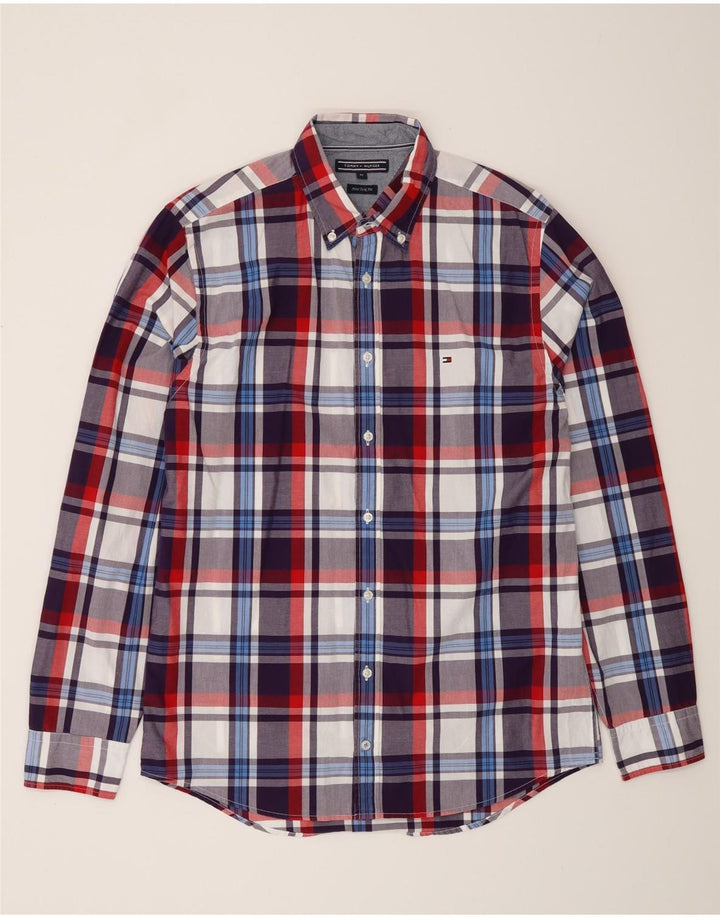 Tommy Hilfiger Mens New York Fit Shirt Medium Multicoloured Check Cotton