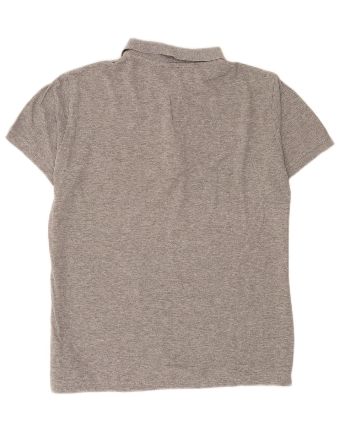 Diesel Mens Graphic Polo Shirt Medium Grey Flecked Cotton