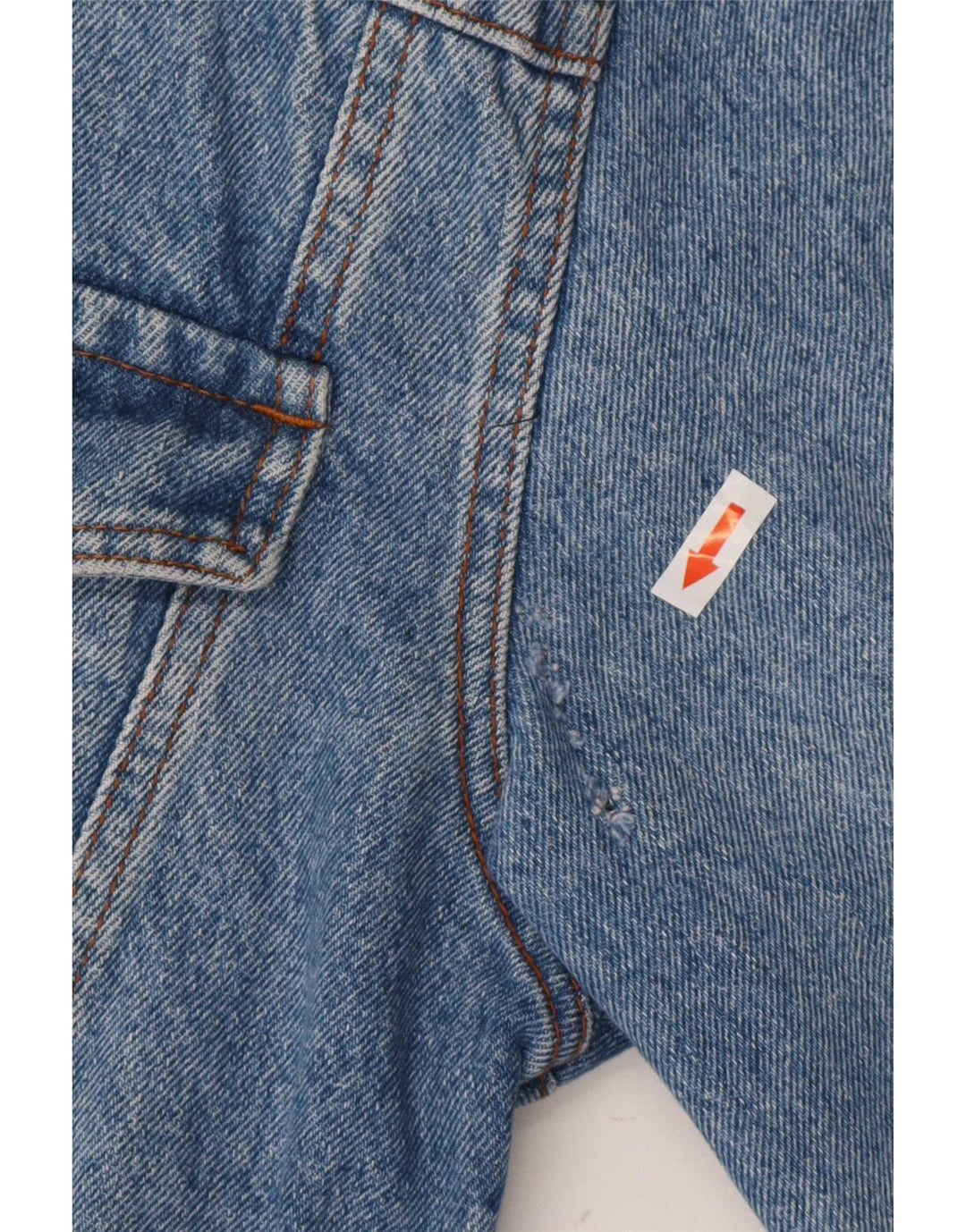 Giacca di jeans corta da donna vintage UK 16 grande blu