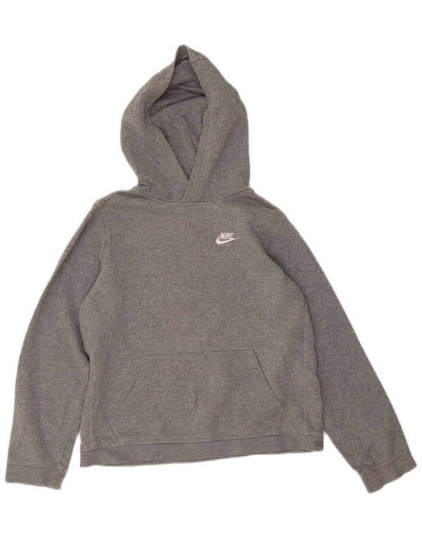 Nike Mädchen-Kapuzenpullover, 13–14 Jahre, XL, grau gefleckte Baumwolle