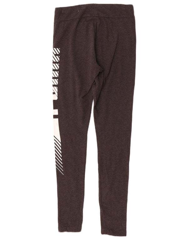 Puma Womens Graphic Leggings UK 10 Small Graue Baumwolle