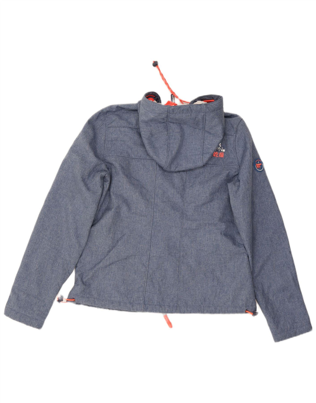 Superdry Womens The Windtrekker Hooded Windbreaker Jacket UK 14 Medium Blue