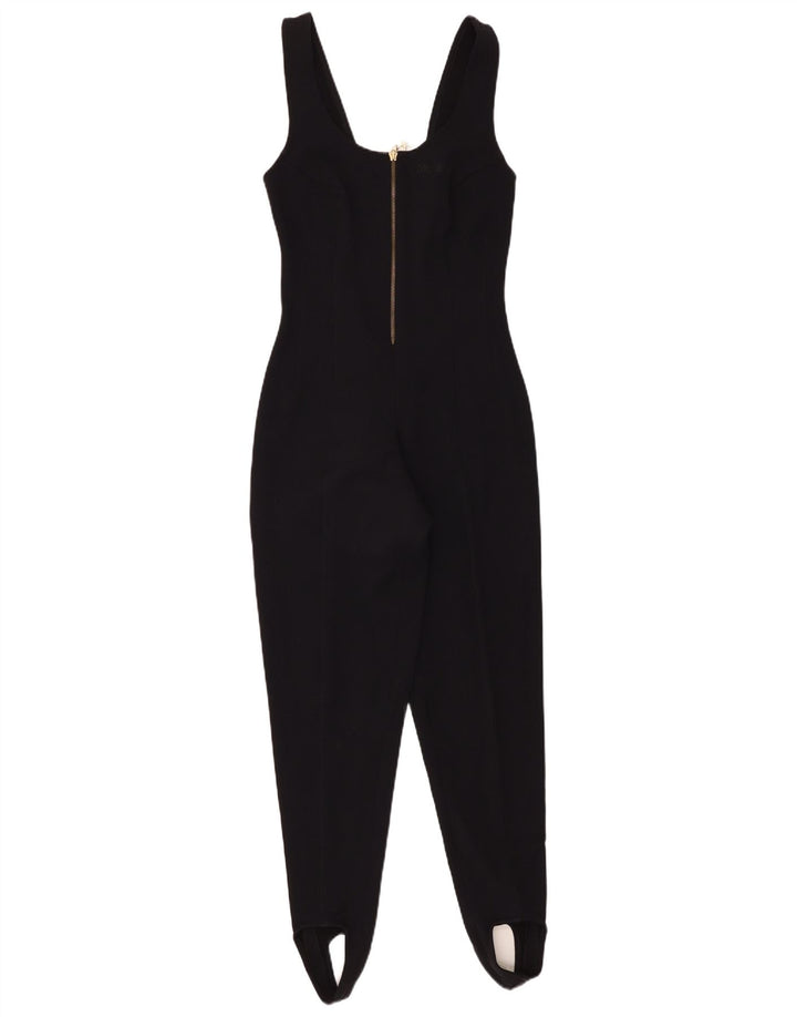 Colmar Womens Sleeveless Stirrup Jumpsuit IT 40 Small  Black Nylon