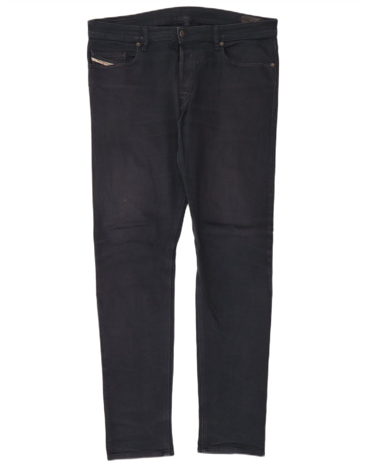 Diesel Mens D-Luster Slim Jeans W34 L34 Navy Blue Cotton