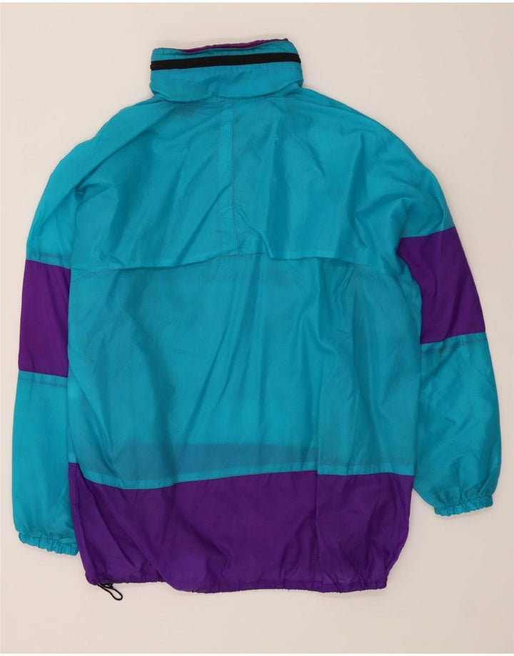 VINTAGE Mens Anorak Jacket UK 42 XL Blue Colourblock Vintage Vintage and Second-Hand Vintage from Messina Hembry 