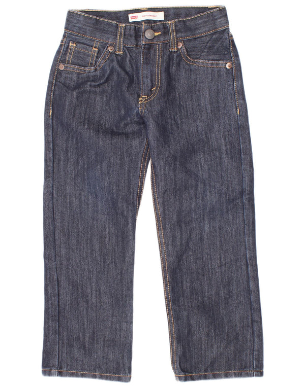 Levi's Boys 514 Straight Jeans 4-5 ετών W22 L8 Navy Blue Cotton