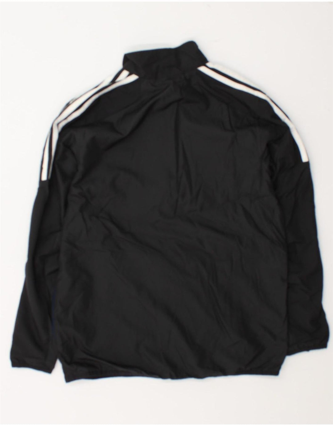 Adidas Boys Graphic Tracksuit Top Jacket 13-14 Years Black Polyester