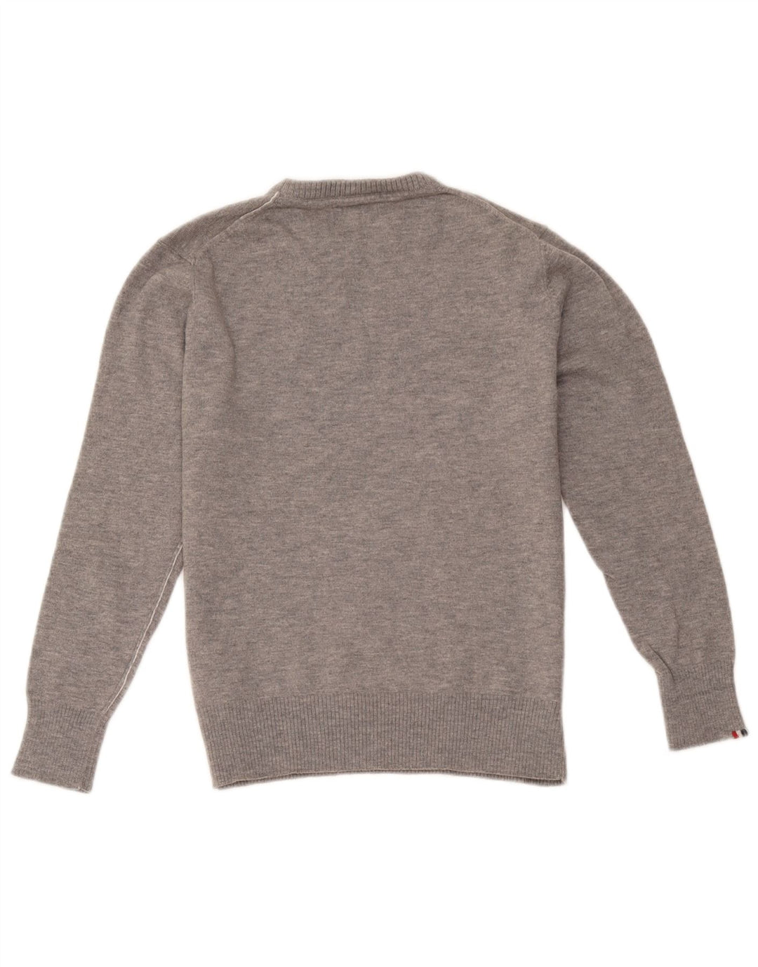 Napapijri Mens Geographic Crew Neck Jumper Sweater Small Grey Wool