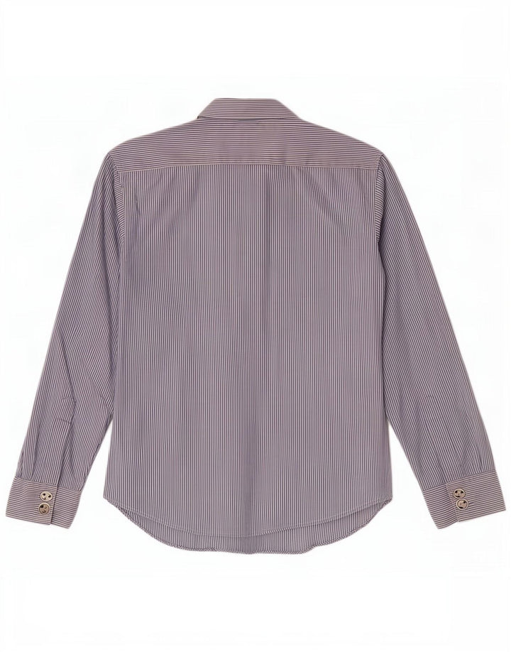 Camicia militare da uomo G-Star in cotone gessato blu medio