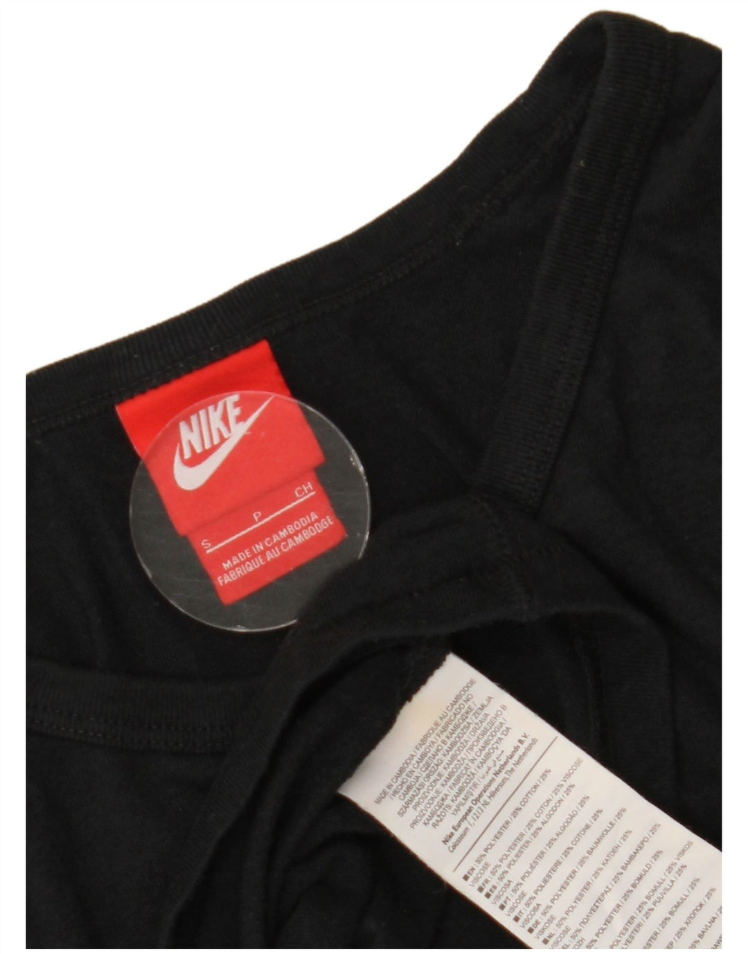NIKE Mens Graphic Vest Top Small Black Polyester