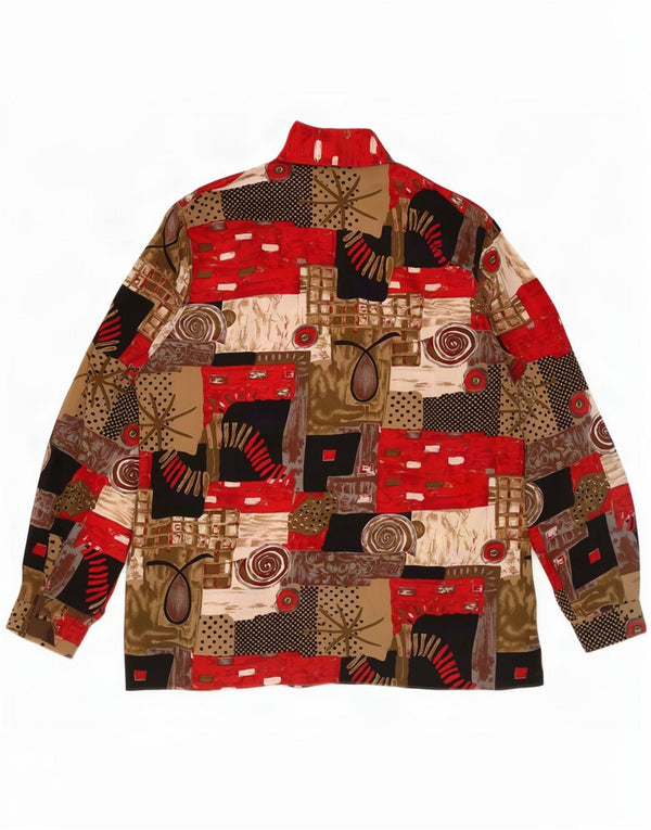 Deni-Cler grafisk skjorte til kvinder UK 18 XL Flerfarvet geometrisk polyester