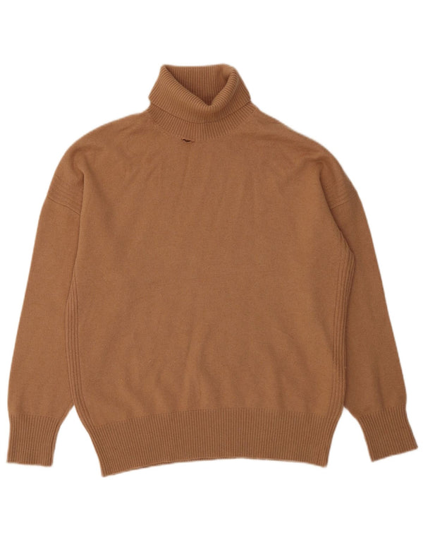 Reiss Rollkragenpullover für Damen UK 14 Mittelbraune Wolle