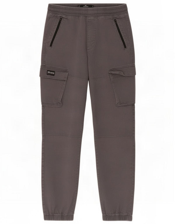 Hollister Mens Joggers Cargo Trousers Small W29 L27 Grey Cotton