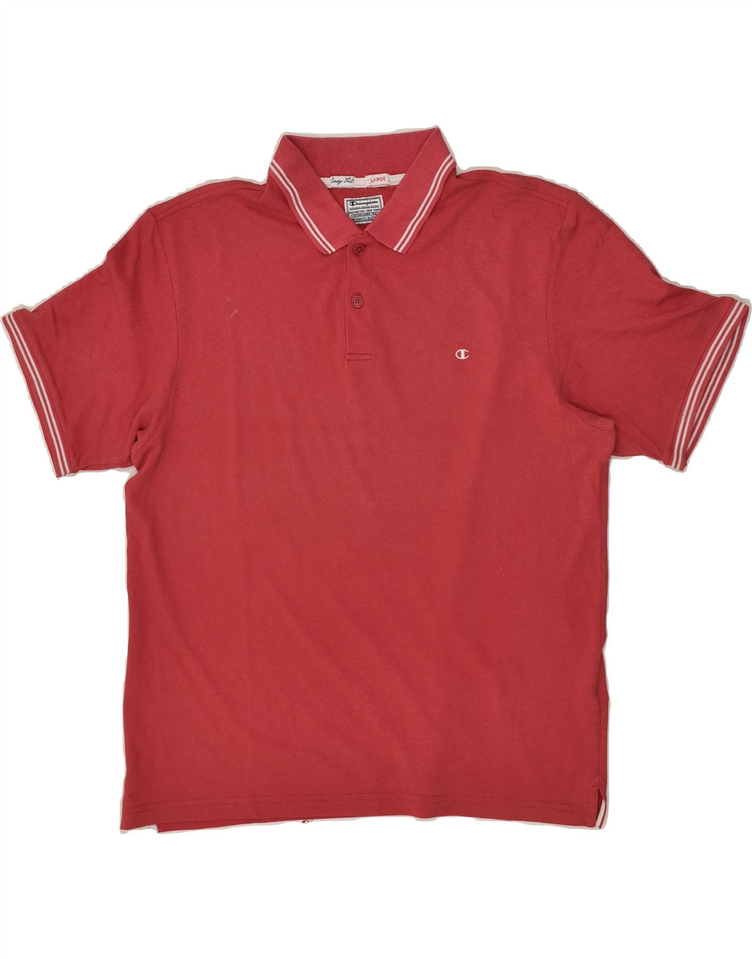 CHAMPION Mens Polo Shirt Large Pink Cotton | Vintage Champion | Thrift | Second-Hand Champion | Used Clothing | Messina Hembry 