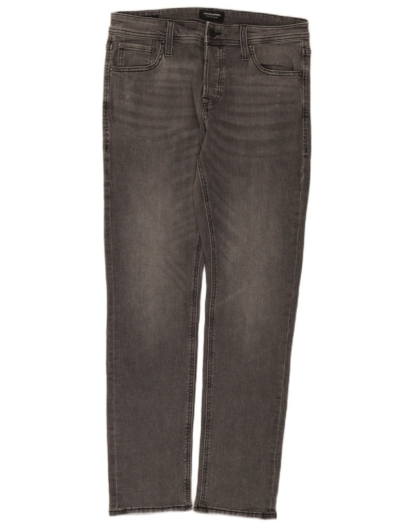Jeans slim da uomo Jack & Jones W32 L32 cotone grigio