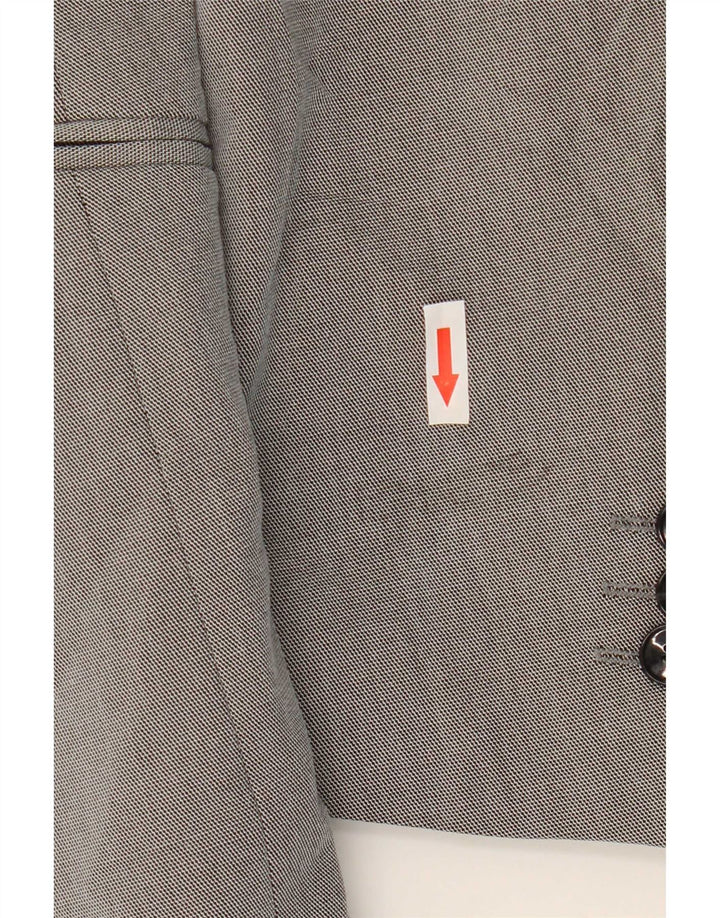 Zara Mens 1 Button Blazer Jacket EU 50 Medium Grey