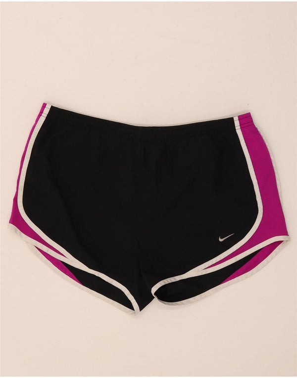 Pantaloncini sportivi Nike da donna UK 14 Medium Black Poliestere Colourblock