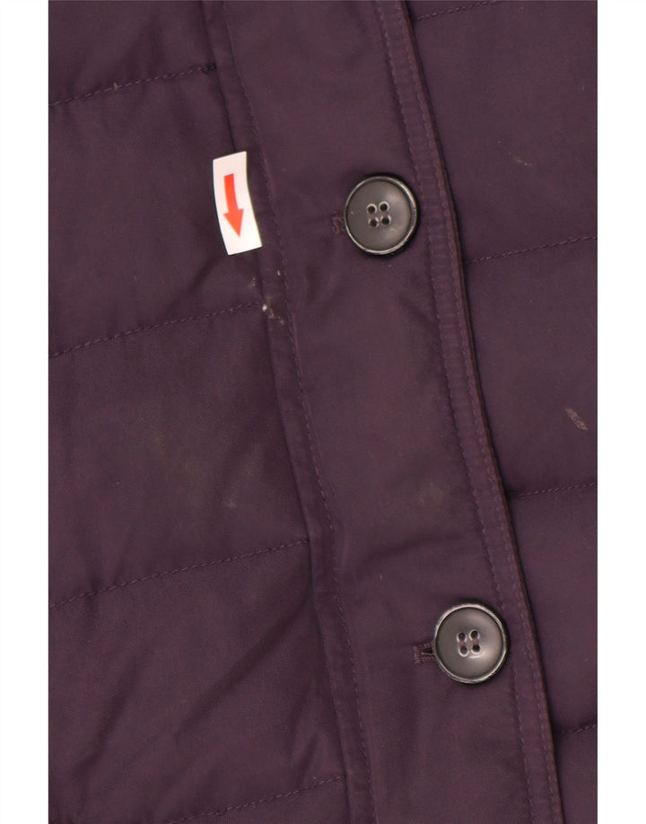 Crew Clothing Womens Hooded Padded Jacket UK 10 Small Purple Polyester