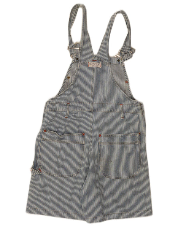 Onyx Womens Dungarees Denim Shorts Small W30 Blue Pinstripe Cotton