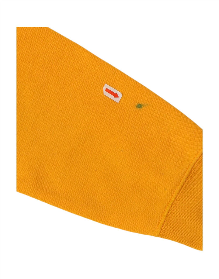 CHAMPION Suéter masculino com capuz pequeno algodão amarelo