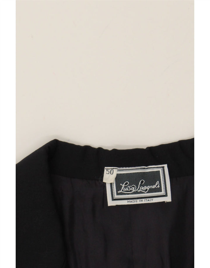 LUISA SPAGNOLI Womens 2 Button Blazer Jacket IT 50 XL Navy Blue Wool Vintage Luisa Spagnoli and Second-Hand Luisa Spagnoli from Messina Hembry 